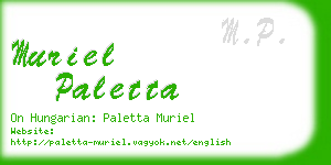 muriel paletta business card